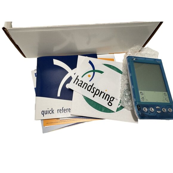 Handspring Visor Deluxe Translucent Blue Portable PDA Organizer Palm Pilot Box - Picture 5 of 9